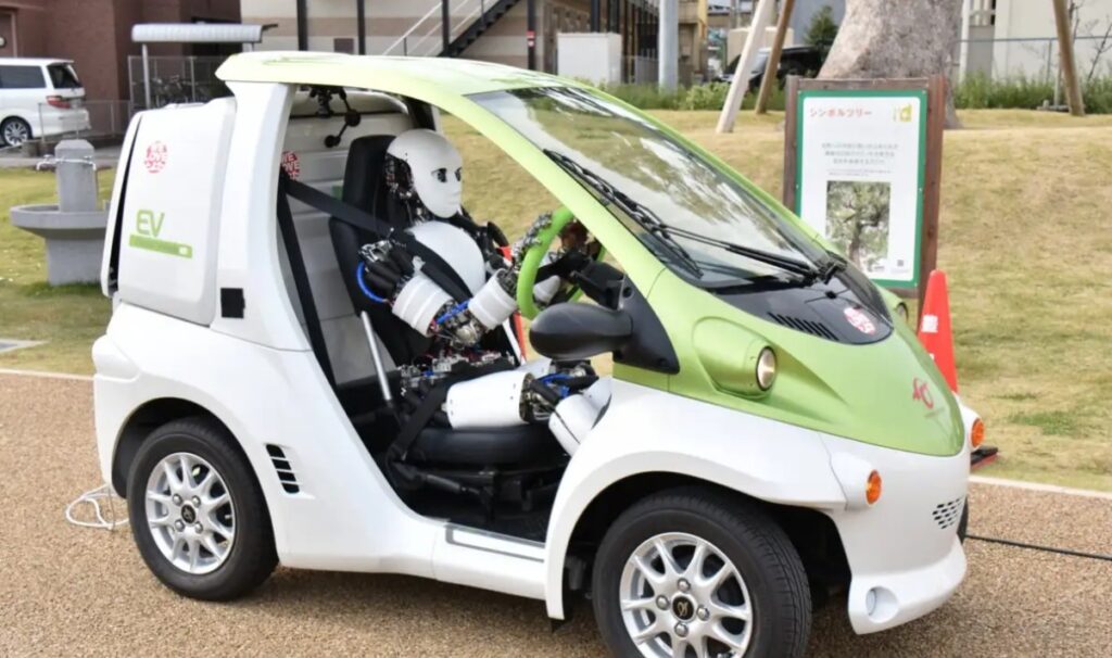 ഡ്രൈവിങ് സീറ്റിൽ ‘മുസാഷി ‘; കാറോടിക്കാൻ റോബോട്ടിക് ഡ്രൈവർ Robotic-chauffeur-japan-Scientists-develop-musculo-skeletal-humanoid-robot-university-of-tokyo